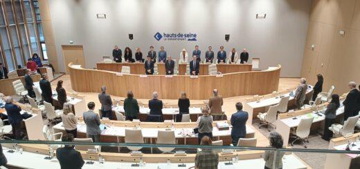 Photo de la séance publique du 9 février 2024 dans l'hémicycle du conseil départemental